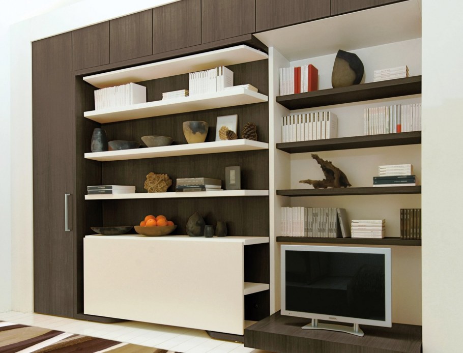 Стеллаж гостиная