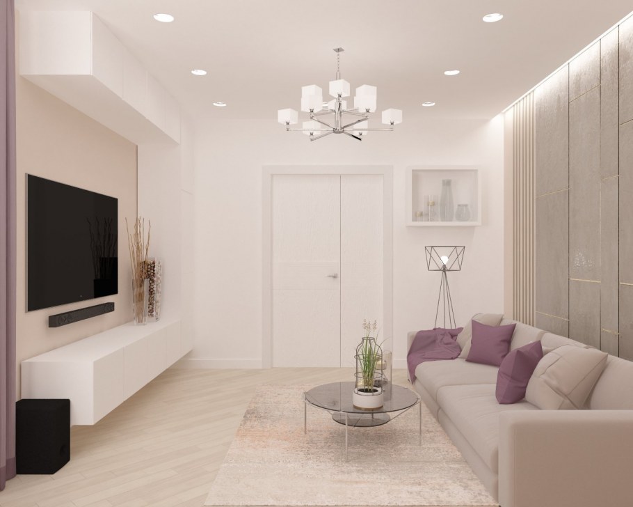 Белые гостиные комнаты