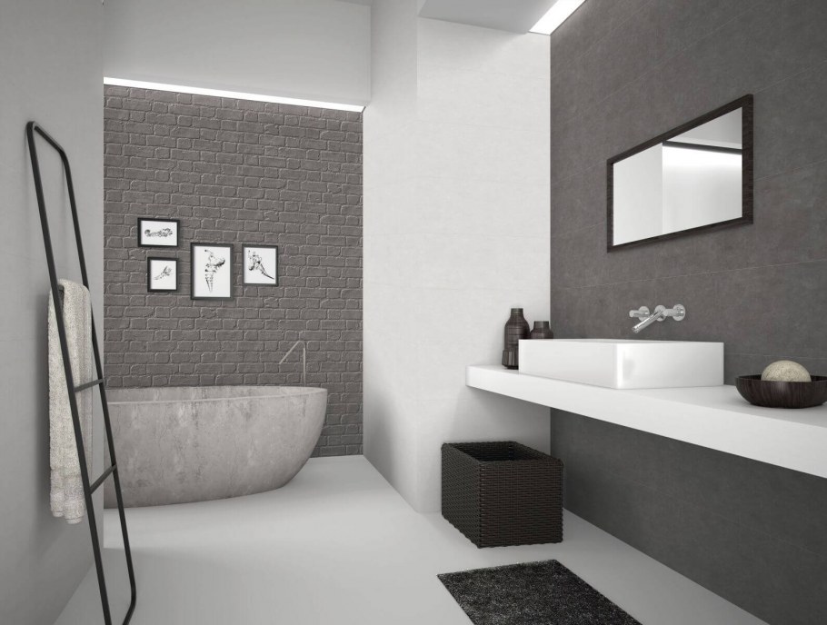 Плитка microcemento Blanco 30x90