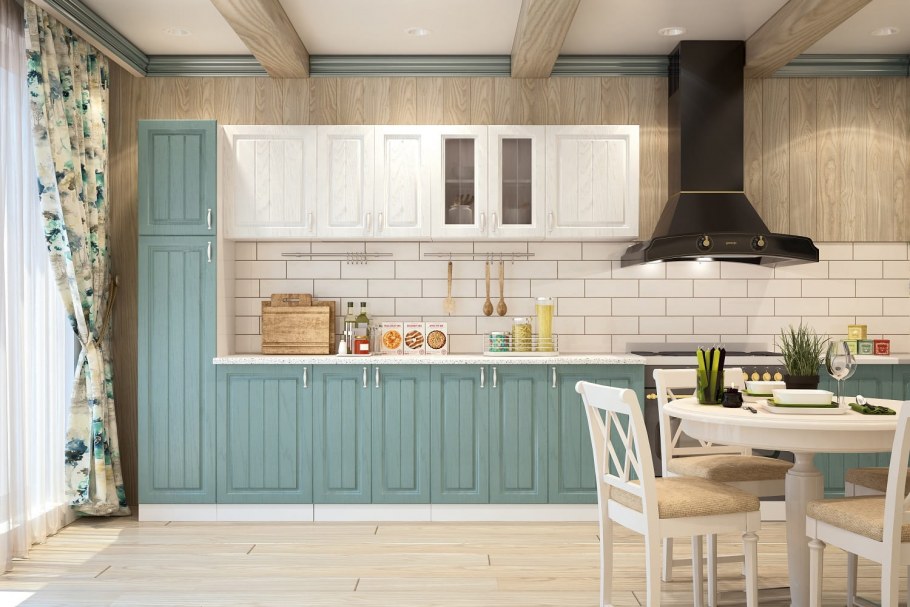 Кухня Прованс голубая Леруа