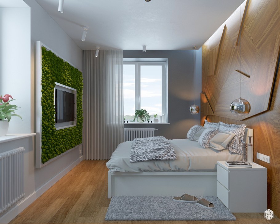 Спальня для молодой семьи в современном стиле