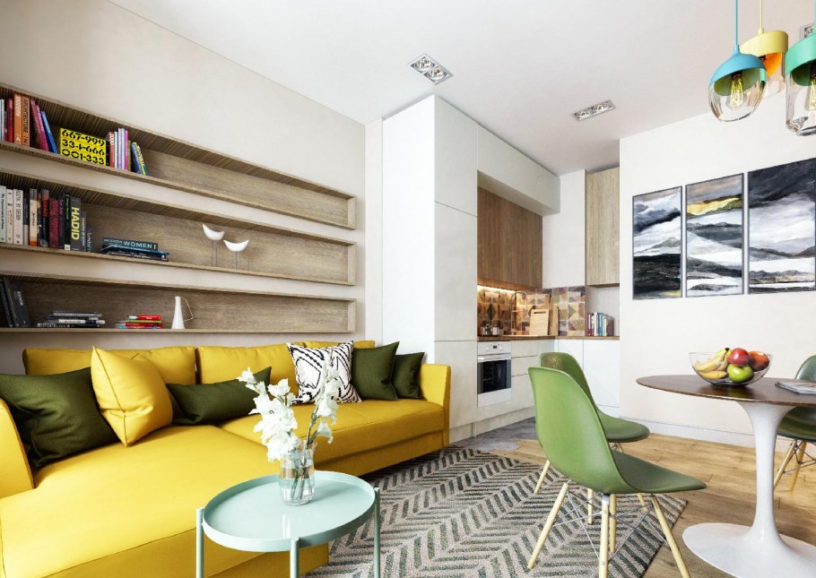 Модный интерьер квартиры для семьи молодой