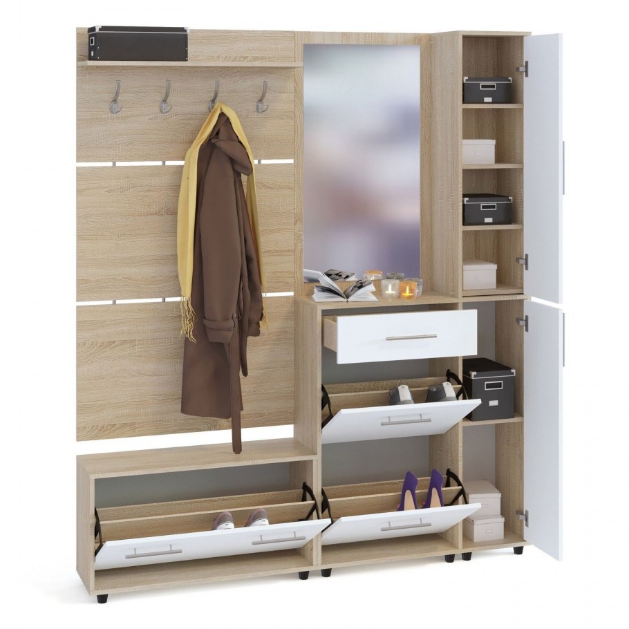 Мини прихожая для узкого коридора