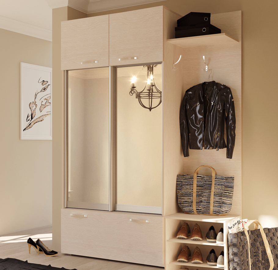 Вешалка с зеркалом ВШ-3 Вега