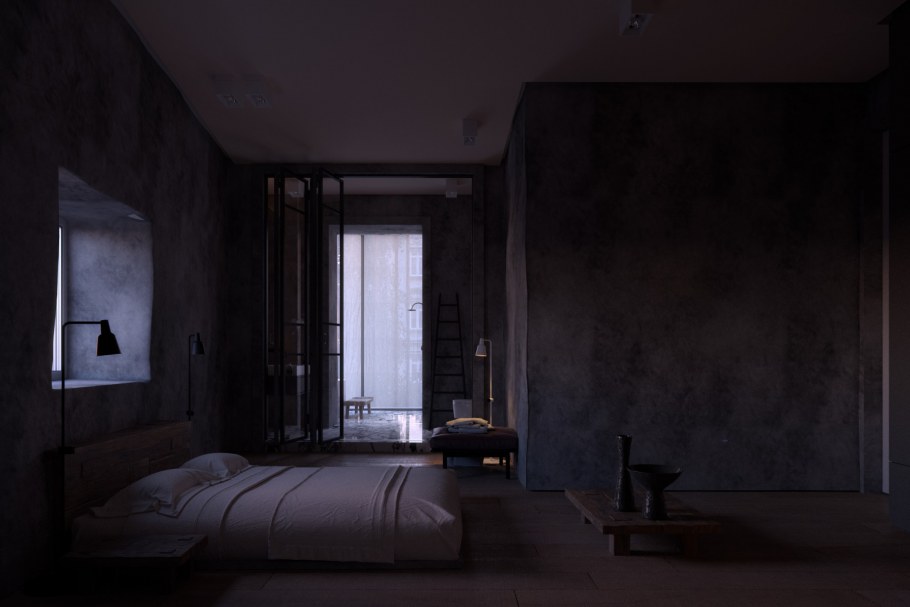 Маленькая темная спальня