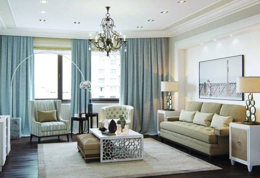 Современная классика в интерьере гостиной