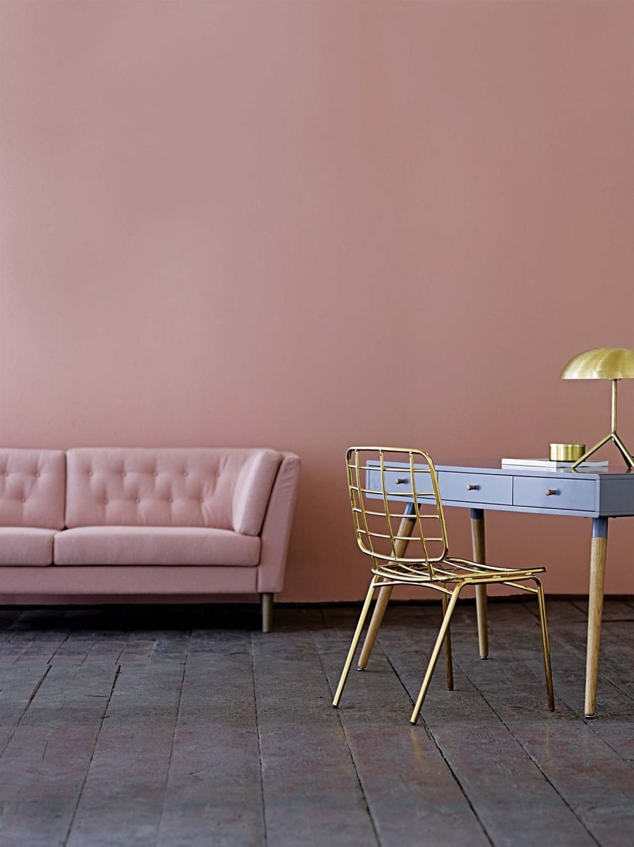Пыльно розовый цвет в интерьере