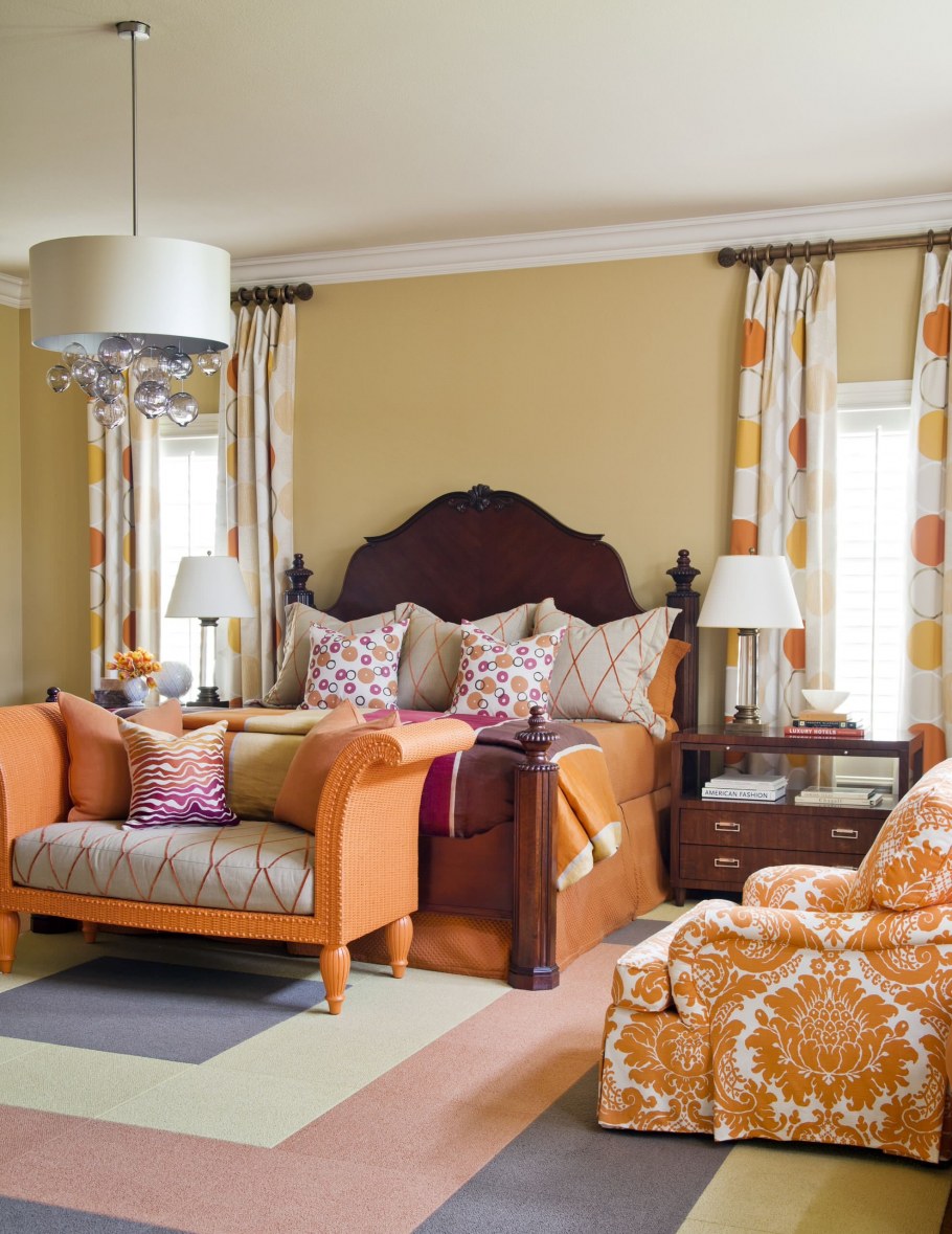 Бежево оранжевый интерьер