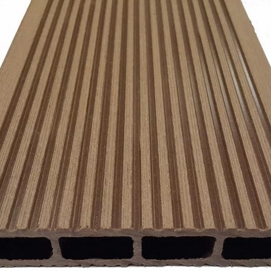 Террасная доска Ecodeck (шовная) 165*23,5*4000мм, коричневый (арт. Eco4000b)