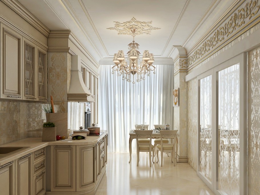 Интерьер кухни в классическом стиле