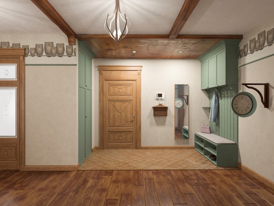 Прихожая в стиле рустик