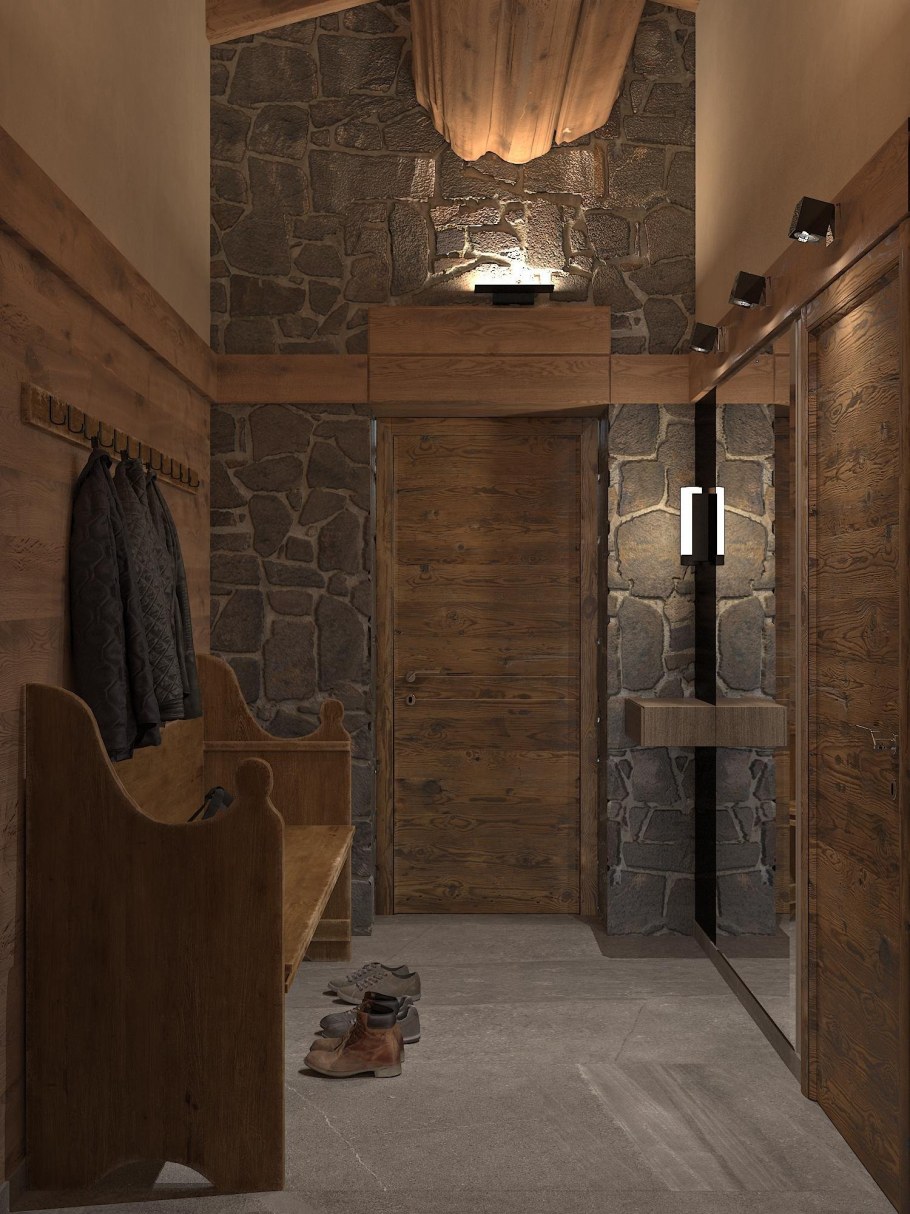 Прихожая в стиле старинного замка