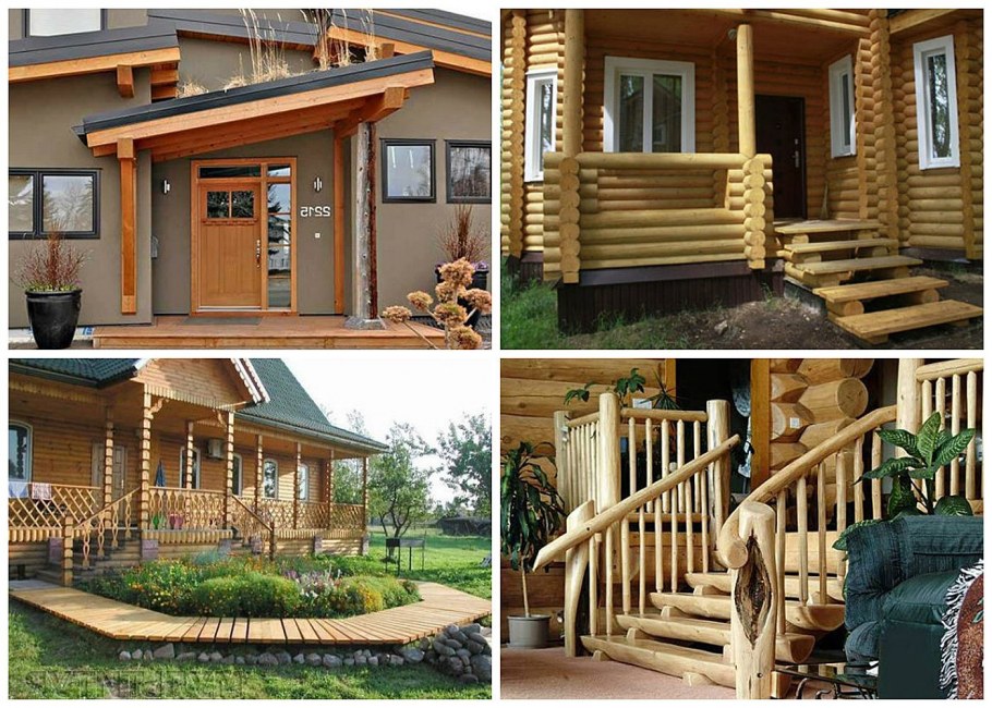 Крыльцо деревянного дома