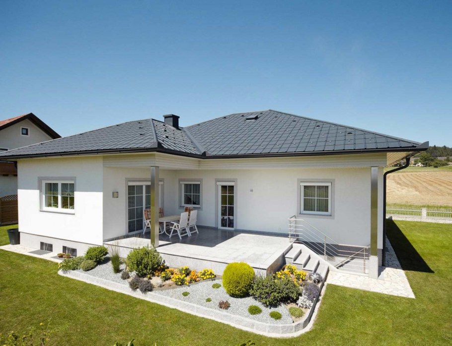 Дома с невысокой крышей