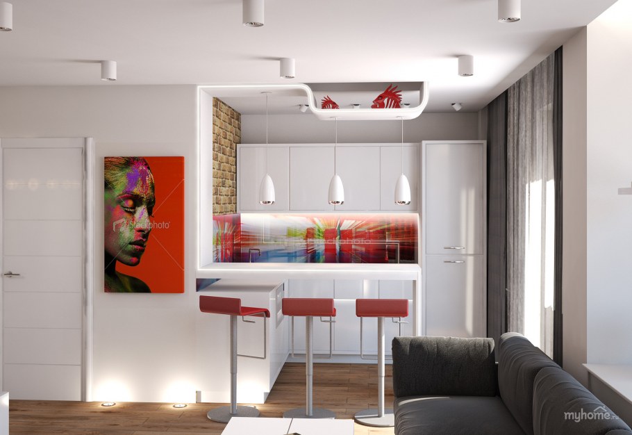 Однокомнатная квартира студия молодого человека