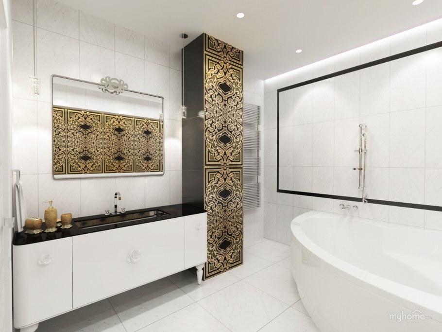 Ванна арт деко золото