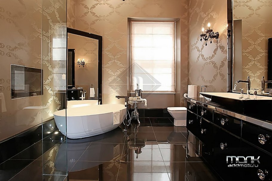 Арт-деко стиль в интерьере ванной