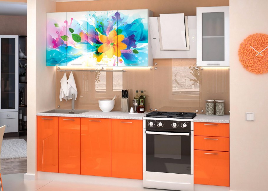 Кухня с фотопечатью Фреш 2,0м