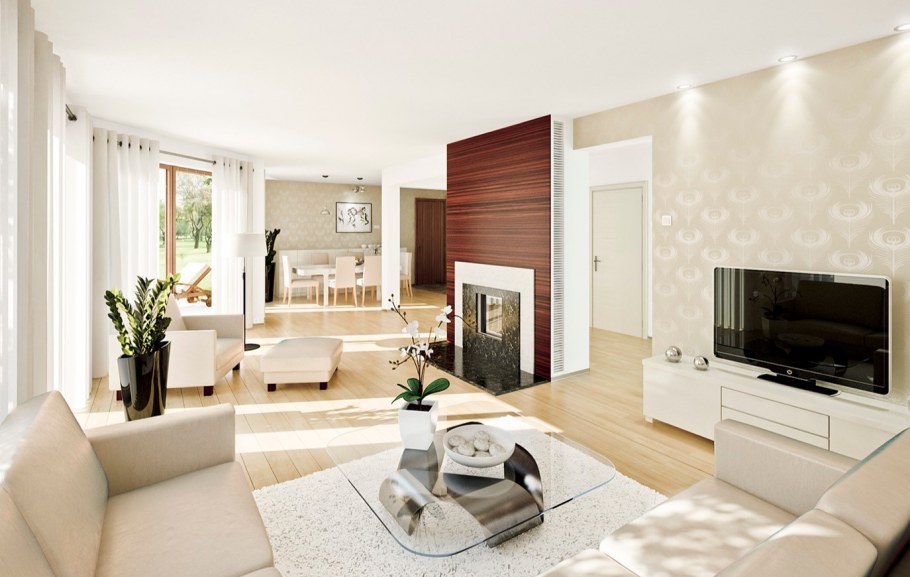 Современный светлый интерьер