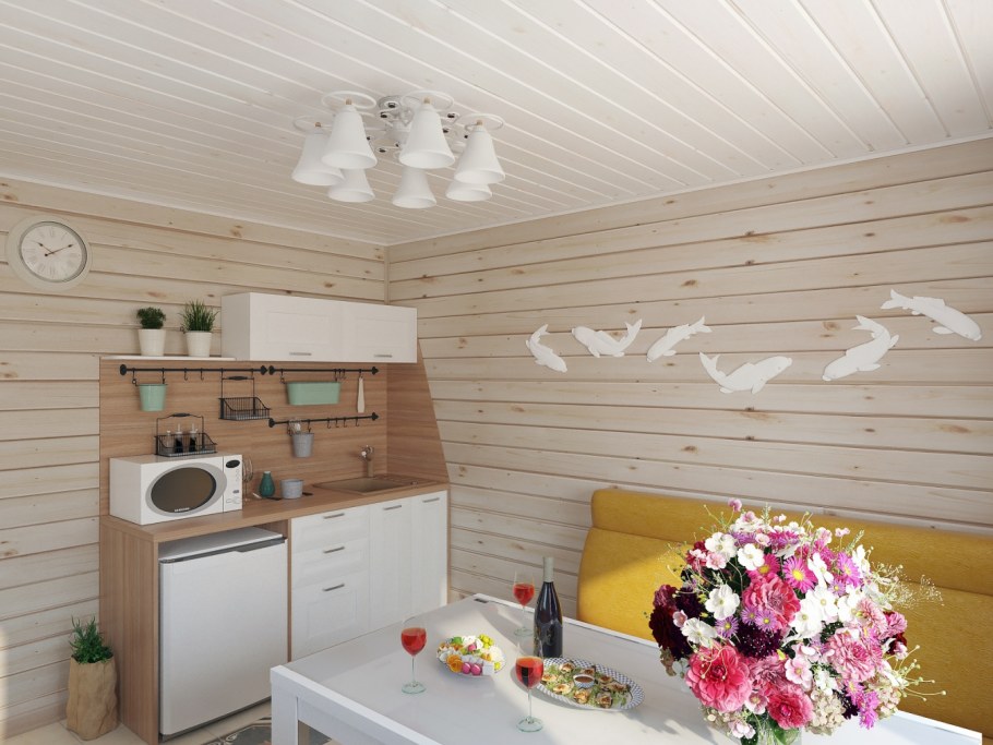 Tikkurila зеленый имитация бруса