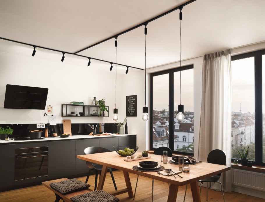 Трековые светильники в интерьере