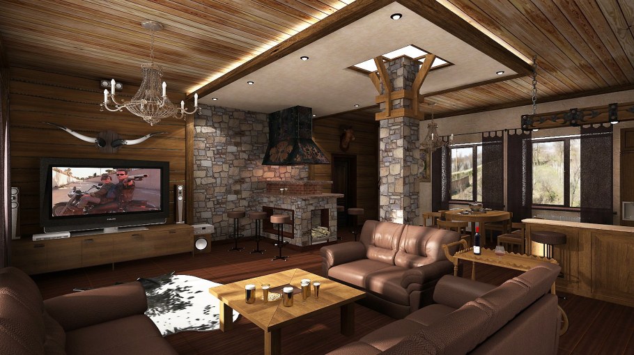 Дом в стиле охотничьего домика