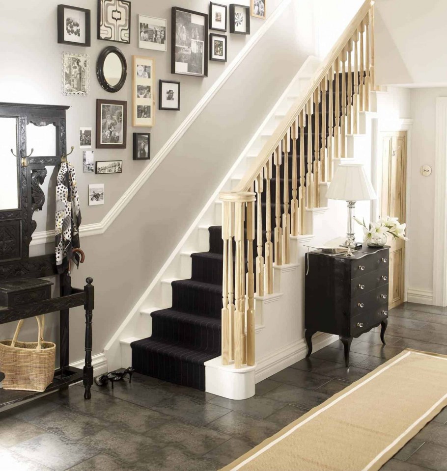 Декоративная штукатурка на лестнице