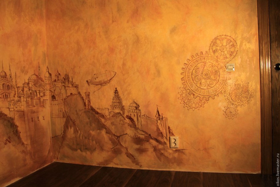 Роспись стен декоративной штукатуркой