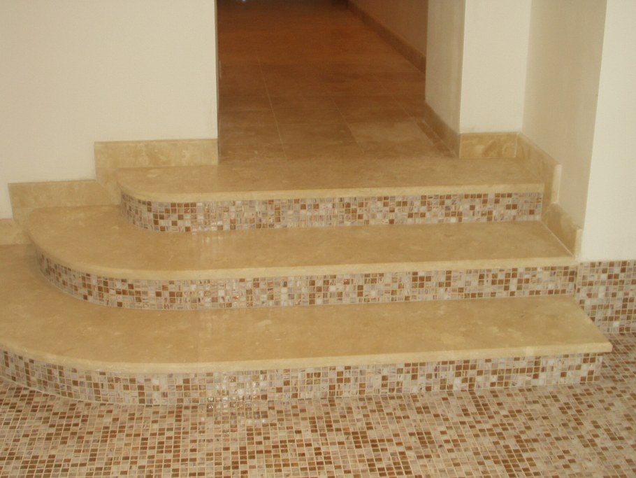 Отделка ступеней полимером