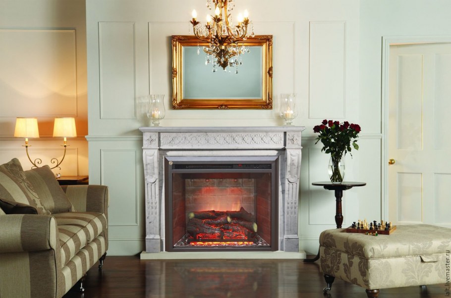 Гостиная с буржуйкой