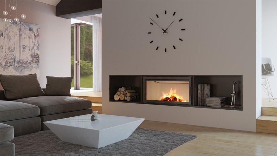 Гостиная в стиле Минимализм с камином