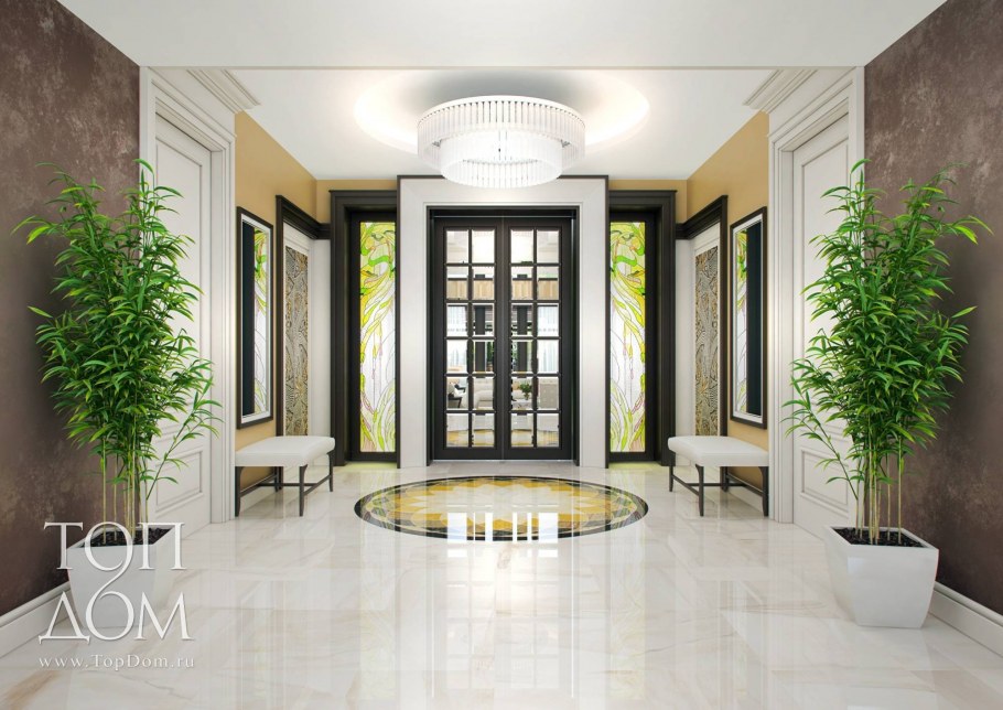 Входная зона в большой прихожей