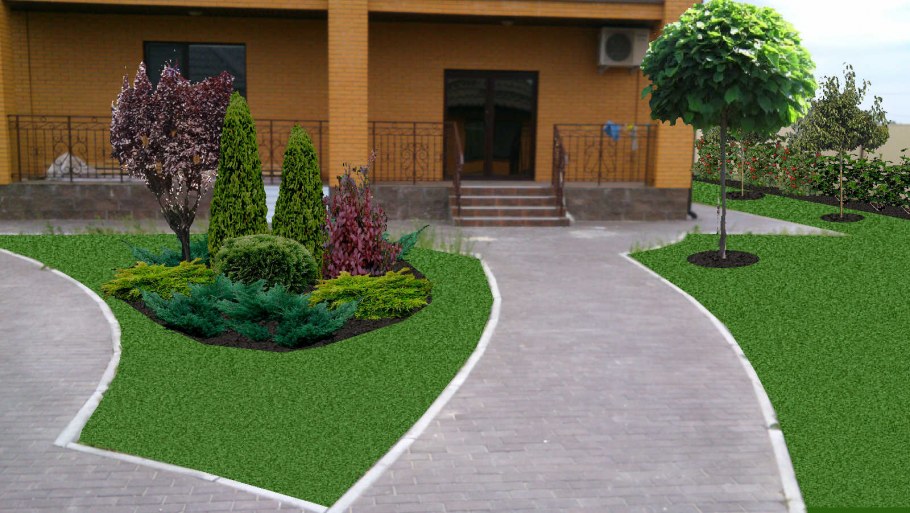 Ландшафт перед школой