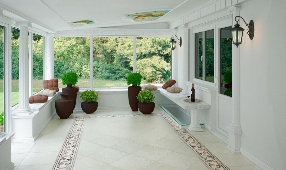 Веранда в античном стиле