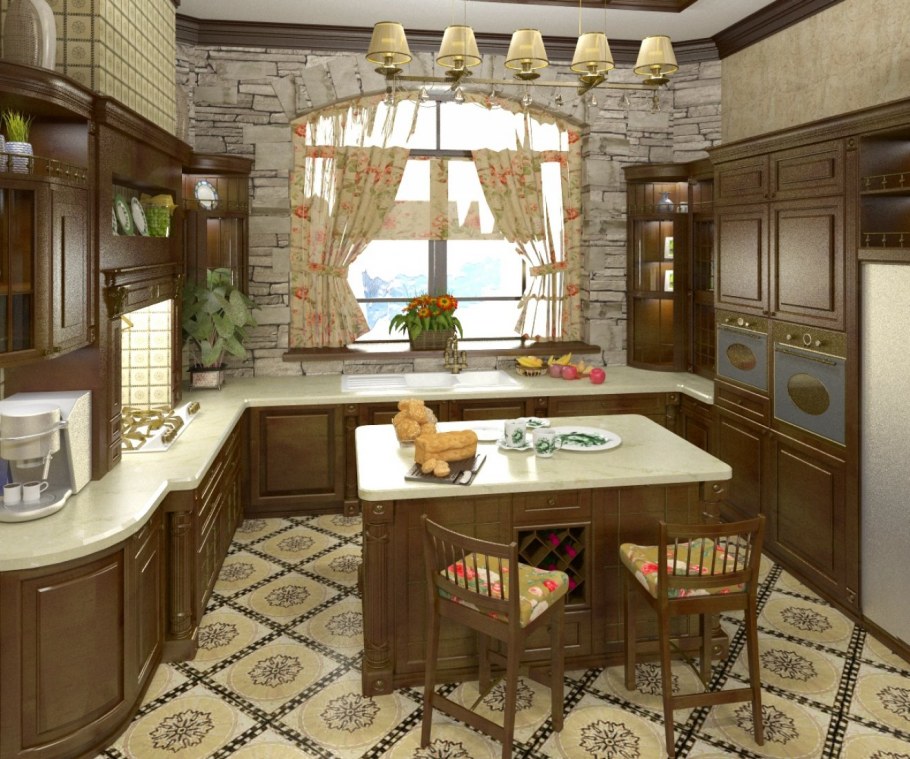 Проекты кухонь в частном доме