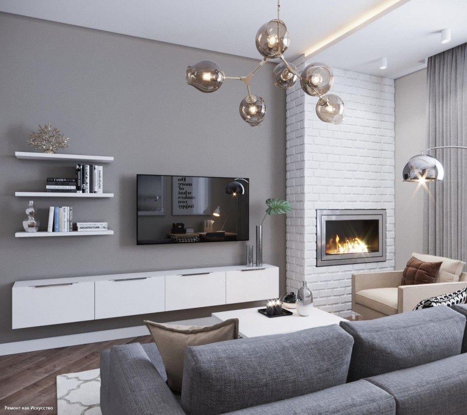 Стильная небольшая гостиная