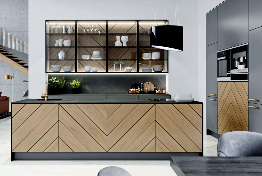 Кухня Модена дуб бирюза