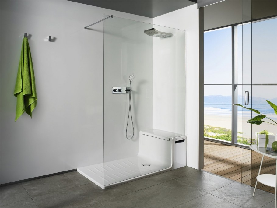 Ванная с душем без кабины