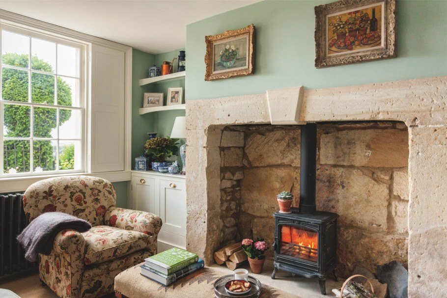 Камины в деревенском стиле