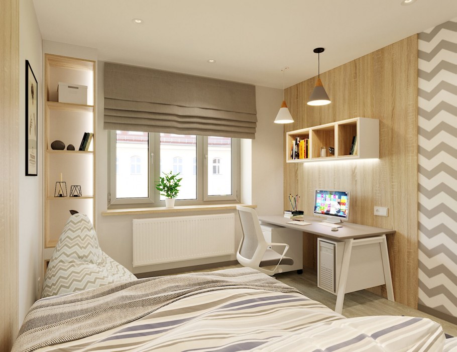 Комната с подиумом для подростка