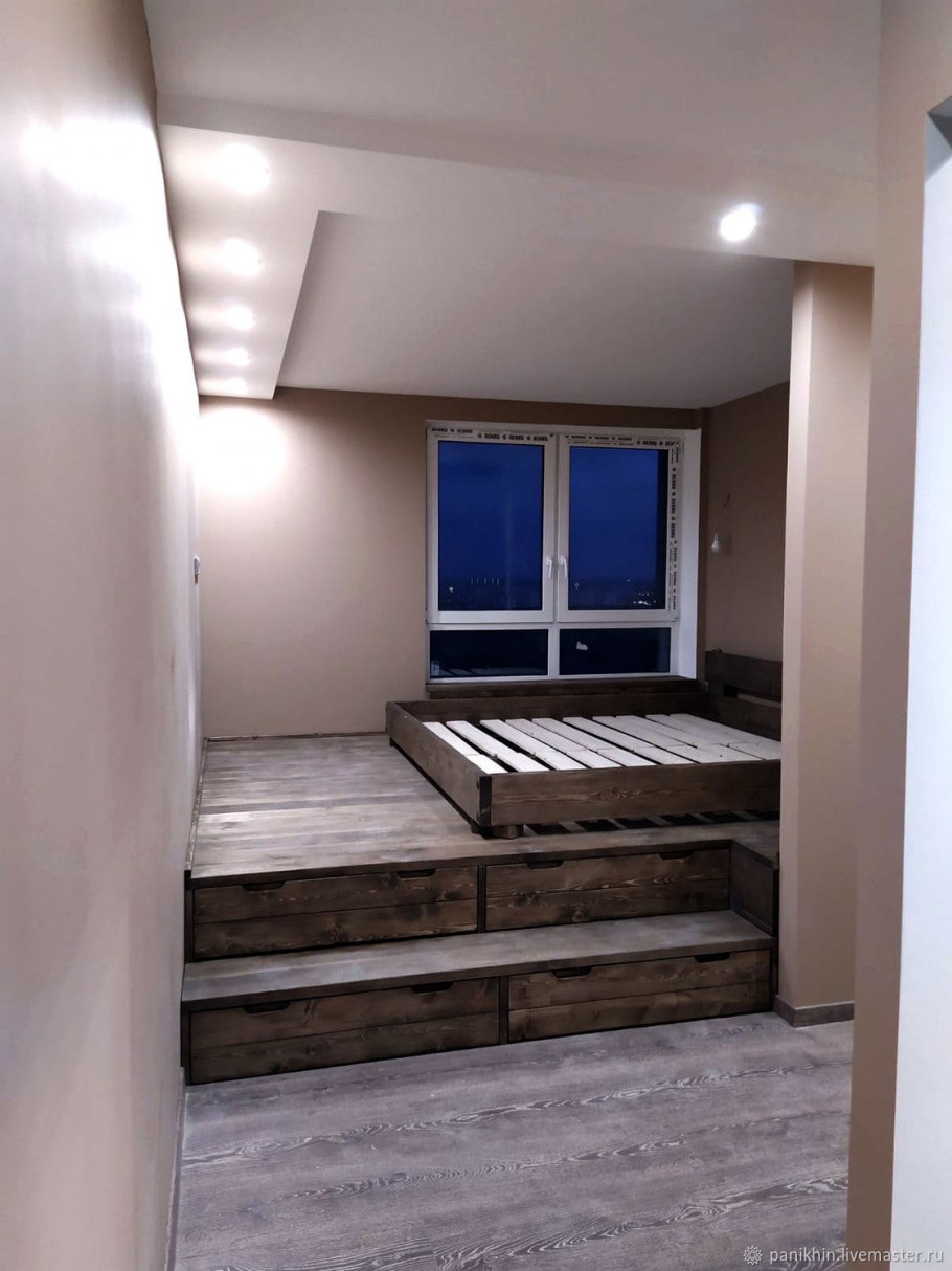 Кровать экостиль