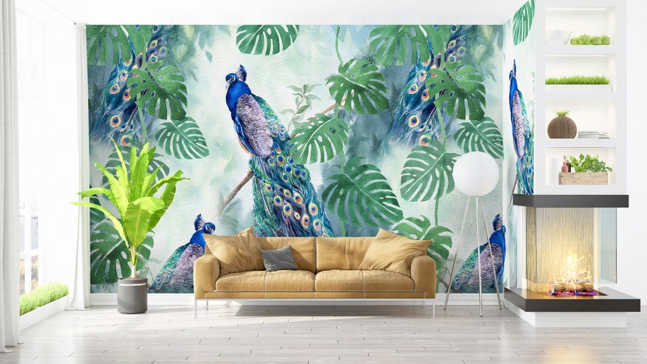 Ткань с изображением тукана