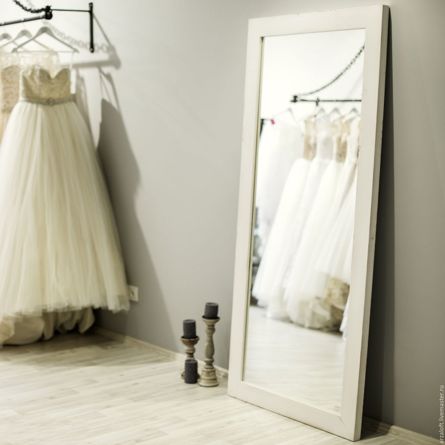 Зеркало напольное (белый)