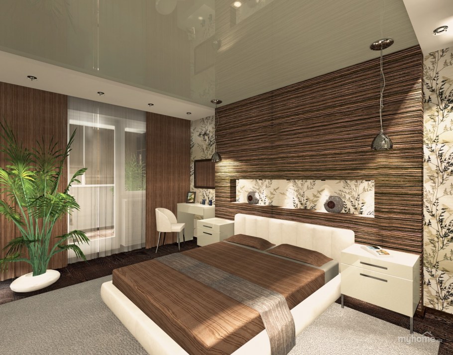 Современная спальня в эко стиле