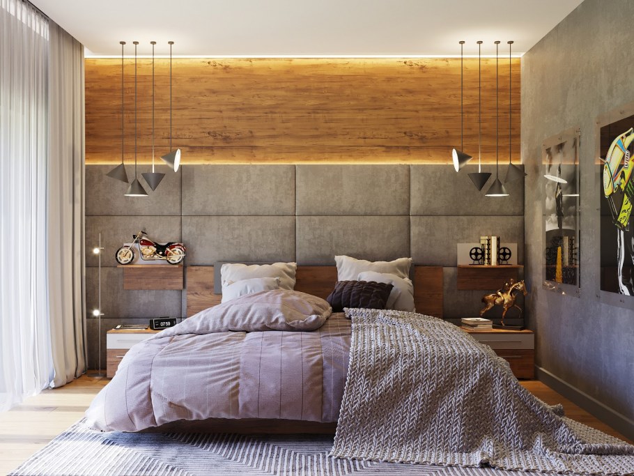Экостиль в интерьере спальни
