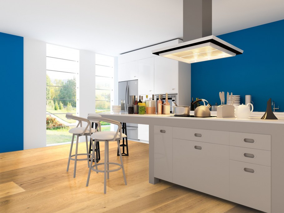 Кухня в панельном доме с стенами под покраску