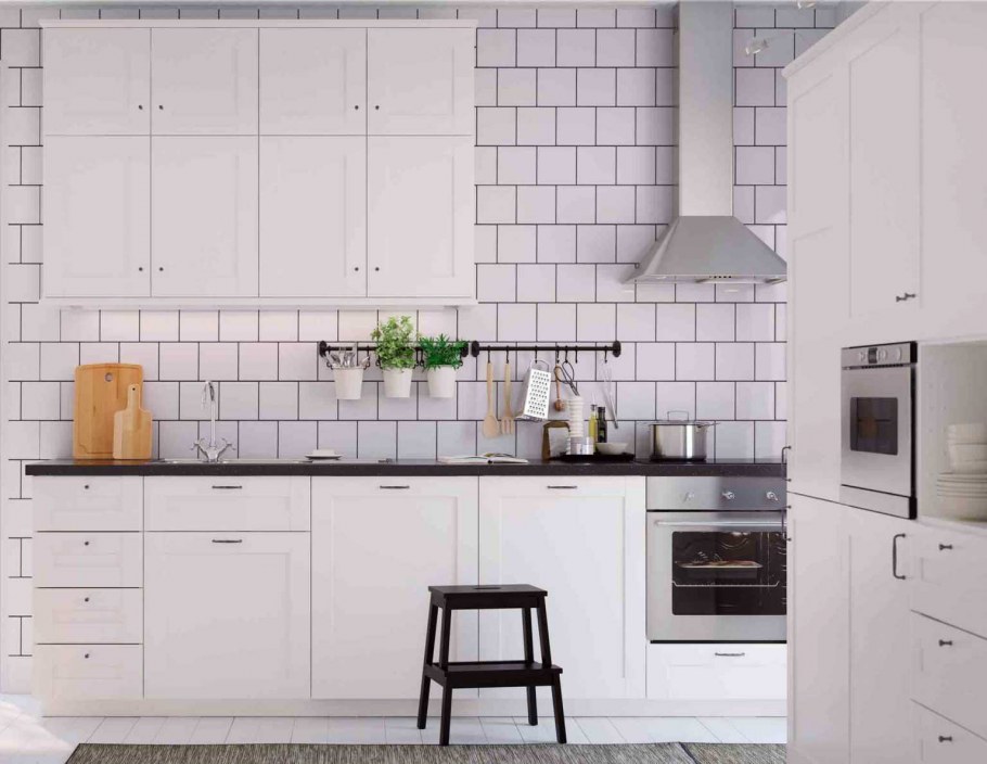 Кухня икеа белая 3 метра