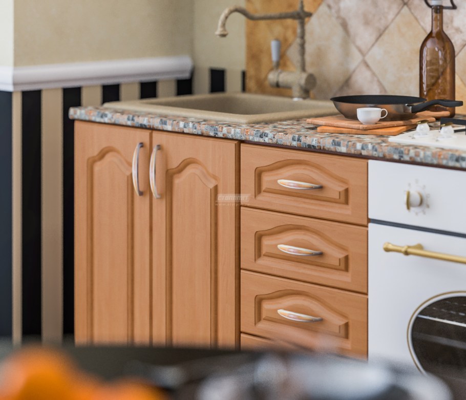 Кухонный гарнитур цвет ольха
