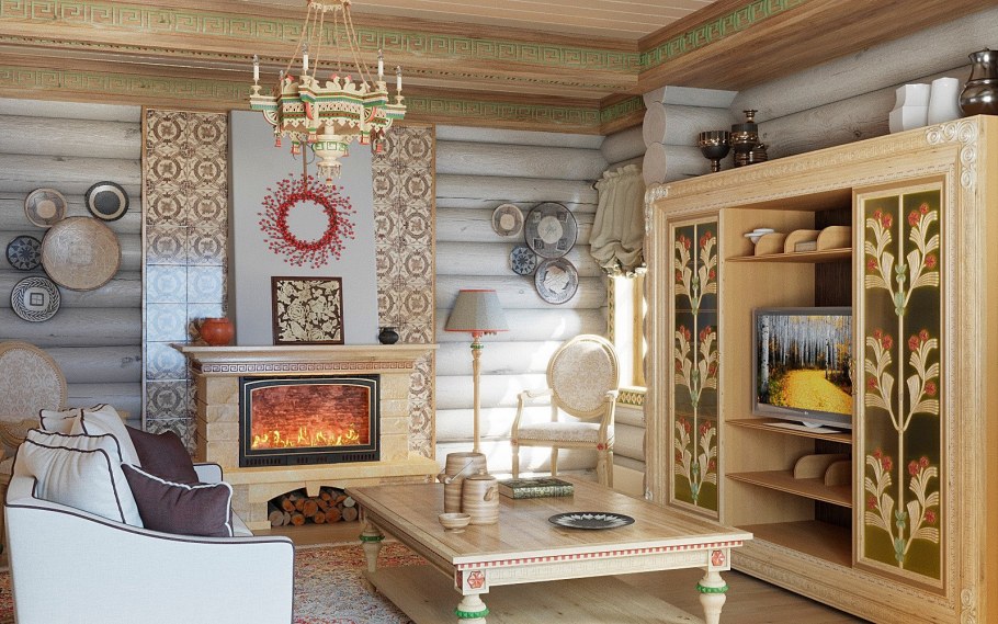 Стиль а ля рюс в интерьере