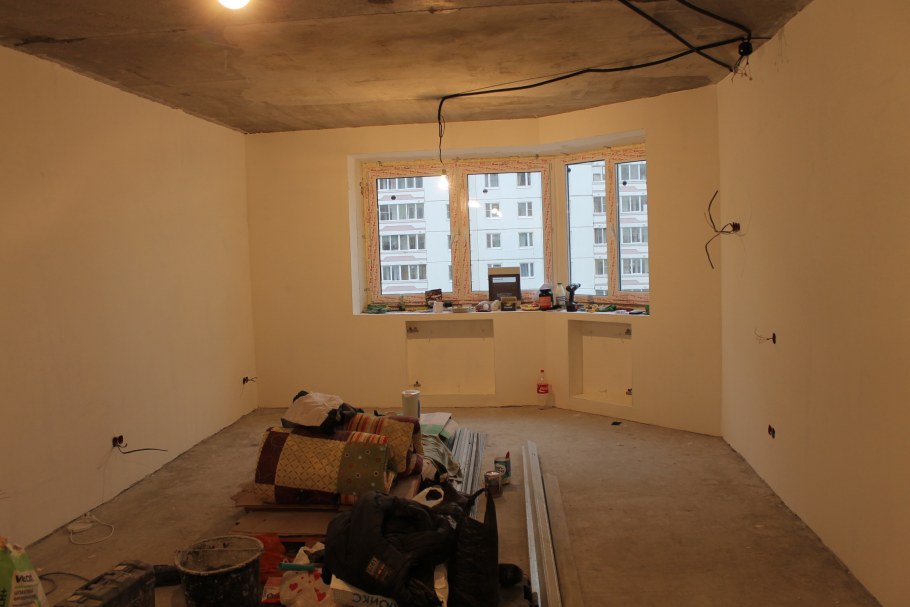 Черновая отделка до после